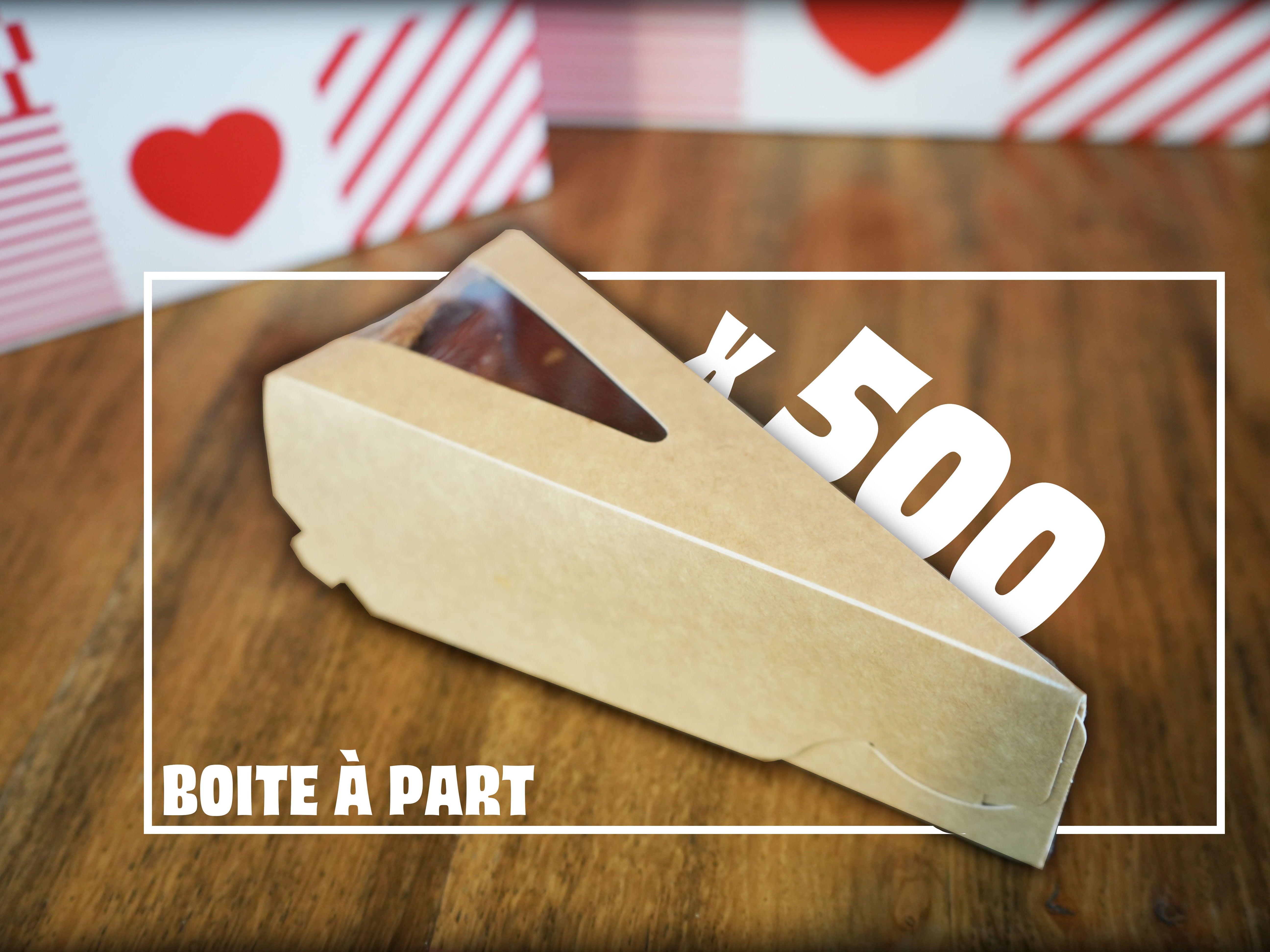 Boîte pour part de flan ( x500 )